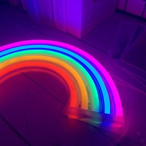 img 1 attached to eyeJOY Rainbow Neon Signs – USB Wired or Battery Powered Wall Light for Bedroom Decoration, Home Party Holiday Accessories, Décor