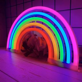 img 3 attached to eyeJOY Rainbow Neon Signs – USB Wired or Battery Powered Wall Light for Bedroom Decoration, Home Party Holiday Accessories, Décor