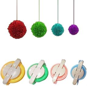 img 2 attached to Pom Pom Maker Kit: Create Stunning Fluffy Balls with 4 Different Sizes - Set B