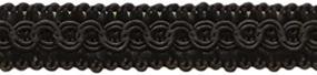 img 2 attached to 🎀 Versatile 13.5 Yards of 1/2 inch Basic Trim Decorative Gimp Braid - Elegant Black Color for Crafts, Upholstery, and Sewing Projects - Style# 0050SG - K9