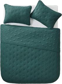 img 1 attached to 🔮 King Size Sea Glass Kaleidoscope 3 Piece Quilt Set by VCNY Home