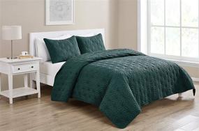 img 4 attached to 🔮 King Size Sea Glass Kaleidoscope 3 Piece Quilt Set by VCNY Home