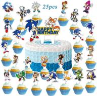 cupcake toppers hedgehog birthday supplies logo