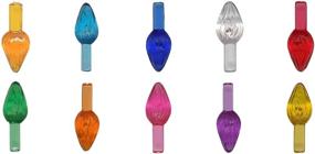 img 1 attached to 🎄 Assorted Colors Medium Plastic Replacement Bulbs for Ceramic Christmas Tree - Light-Up Twist/Bulb Set