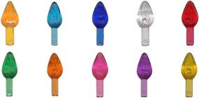 img 3 attached to 🎄 Assorted Colors Medium Plastic Replacement Bulbs for Ceramic Christmas Tree - Light-Up Twist/Bulb Set