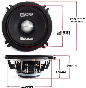 img 1 attached to 🔊 Гениальный GPRO-M06525 5.25-дюймовый 280 Вт среднечастотный неодимовый автомобильный аудиодинамик - 4 Ом