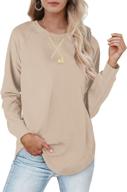 👚 comfy and chic: women's loose fitting crewneck sweatshirts for a stylish look logo