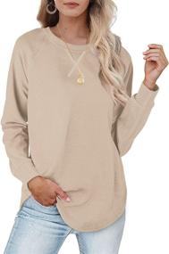 img 4 attached to 👚 Comfy and Chic: Women's Loose Fitting Crewneck Sweatshirts for a Stylish Look