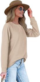 img 2 attached to 👚 Comfy and Chic: Women's Loose Fitting Crewneck Sweatshirts for a Stylish Look