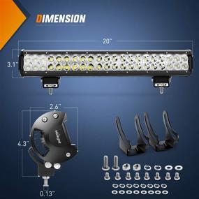 img 3 attached to Nilight 60005C-A 20-дюймовый 126W светодиодный комбинированный фонарь - светильник для внедорожника или лодки, прожектор и широкий свет, противотуманные и рабочие лампы, гарантия 2 года