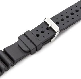 img 1 attached to 🌈 Hadley Roma Rubber Watch Strap: Vibrant Color Options for Versatile Style