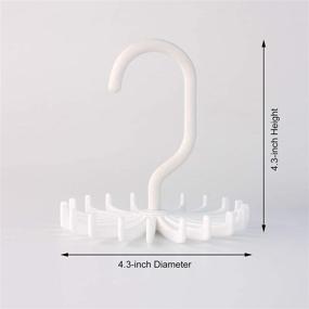 img 3 attached to ZICOME 3-Pack Twirl Ties Rack Organizer - Closet Tie Hanger Hook & Headband Holder (White)