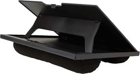 img 4 attached to LTADJUST-BLK Portable Lap Top Desk with 8 Adjustable Positions and Built-in Cushions in Black - Mind Reader