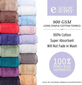img 1 attached to 🛀 Premium Spa & Hotel Quality 900 GSM Egyptian Cotton Towel Set for Mother's Day - 2-Piece Bath Towel Set - Heavy Weight Luxury - 30" x 55" - Parent Color