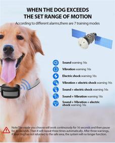 img 3 attached to 🐶 SOUYIE GPS Wireless Dog Fence System - Accurate Electric Dog Fence with Rechargeable Training Collar, Range Up to 3281 FT - Perfect for Medium and Large Dogs