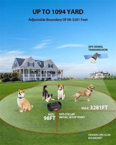 img 2 attached to 🐶 SOUYIE GPS Wireless Dog Fence System - Accurate Electric Dog Fence with Rechargeable Training Collar, Range Up to 3281 FT - Perfect for Medium and Large Dogs