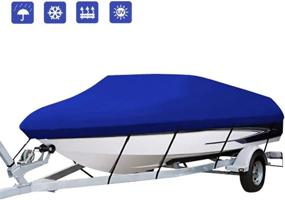 img 4 attached to 🚤 IC ICLOVER 420D Oxford Boat Cover: Waterproof, UV-Resistant, Trailerable - Ultimate All Weather Protection for V-Hull, Tri-Hull, Pro-Style, Fishing, Bass, Runabout Boats