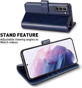 img 1 attached to 📱 Monasay Galaxy S21+ Plus 5G Wallet Case, 6.7 inch - Flip Folio Leather Cell Phone Cover with Credit Card Holder and Included Screen Protector