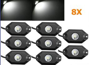 img 3 attached to 🌟 8-Piece Heavy-Duty White Rock Lights for Undercarriage, Bed, Exterior, Interior, Boat, RZR, Pods