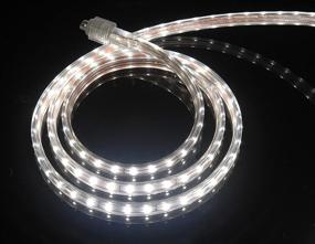img 4 attached to 🔌 CBConcept UL Listed Flexible Flat LED Strip Rope Light - 100 Ft, 10100 Lumens, Dimmable - 4000K Soft White - Indoor/Outdoor Use - Ready-to-Use with Accessories Included