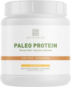 img 4 attached to 🍯 Paleo Protein Powder by Dr Amy Myers: Caramel Flavor - Clean, Grass Fed, Pasture Raised Hormone Free Protein, Non-GMO, Gluten & Dairy Free – 21g Protein Per Serving – Salted Caramel Shake