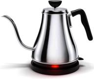 premium stainless steel electric gooseneck kettle – 1l, 120v – perfect for brewing coffee & tea logo