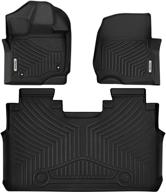 🔥 oedro floor mats liners: all-weather guard for ford f-150 supercrew cab (2015-2021) logo