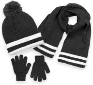🧣 черные детские шарф-перчатки - аксессуары polar wear логотип