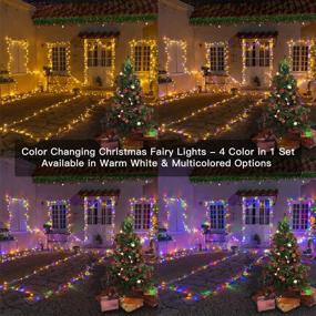 img 1 attached to 🎄 Ollny Christmas Lights: 100LED Color Changing Globe Fairy Twinkle Waterproof String Lights - 11 Modes & Remote - USB Powered - Xmas Tree, Bedroom, Holiday Indoor Decorations - Warm White