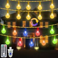 🎄 ollny christmas lights: 100led color changing globe fairy twinkle waterproof string lights - 11 modes & remote - usb powered - xmas tree, bedroom, holiday indoor decorations - warm white logo