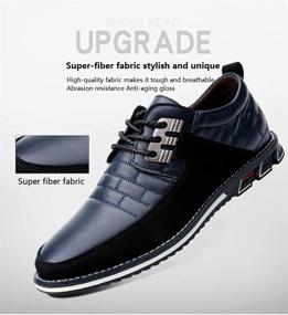 img 2 attached to British Business Comfortable Breathable Stitching Men's Shoes and Loafers & Slip-Ons