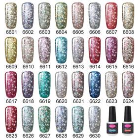 img 3 attached to CLAVUZ Glitter Nail Polish: Soak Off Starry Gel Nail Lacquer for Manicure Nail Art Vanish