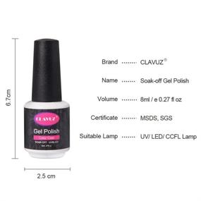 img 1 attached to CLAVUZ Glitter Nail Polish: Soak Off Starry Gel Nail Lacquer for Manicure Nail Art Vanish