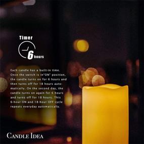 img 2 attached to Waterproof LED Flameless Timer Candles Set, Long Battery Life – Ideal for Outdoor Lantern Festival Decor