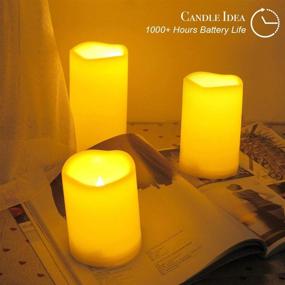 img 3 attached to Waterproof LED Flameless Timer Candles Set, Long Battery Life – Ideal for Outdoor Lantern Festival Decor