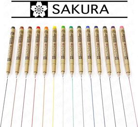 img 1 attached to 🖋️ Sakura Pigma Micron 0.5mm - Set of 14 Colour Pigment Fineliners: High-Quality Fine-Tip Pens for Exceptional Artistic Precision