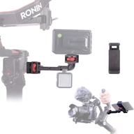 📸 weebill s/ronin sc camera monitor mount: extension plate with rotatable magic arm, cold shoe mount - compatible with dji ronin s/sc/rs2/rsc2/zhiyun crane 3/2s/weebill s/lab logo