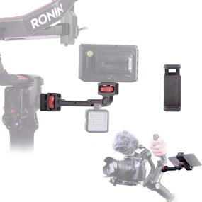 img 4 attached to 📸 Weebill S/Ronin SC Camera Monitor Mount: Extension Plate with Rotatable Magic Arm, Cold Shoe Mount - Compatible with DJI Ronin S/SC/RS2/RSC2/Zhiyun Crane 3/2S/Weebill S/Lab