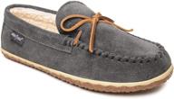 minnetonka taft suede leather moccasins logo