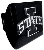 iowa state metal black hitch cover - amg logo