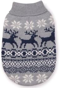 img 4 attached to 🐶 Acrylic Caribou Creek Dog Sweater - East Side Collection, Size XX-Small (8-Inch), Color: Gray