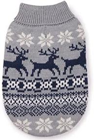 img 2 attached to 🐶 Acrylic Caribou Creek Dog Sweater - East Side Collection, Size XX-Small (8-Inch), Color: Gray