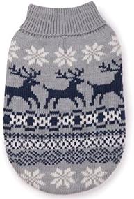 img 1 attached to 🐶 Acrylic Caribou Creek Dog Sweater - East Side Collection, Size XX-Small (8-Inch), Color: Gray