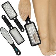 🦶 vive foot file (3 pack) - callus remover pedicure tool kit for effective foot care - eliminate dry and rough skin, heels, and calluses - wet and dry toe and feet peel - rasp scrubber blade included logo