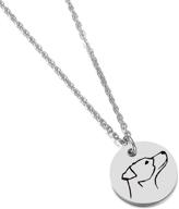 🐶 dog mom jewelry: jack russell terrier disc necklace - perfect gifts for dog lovers logo