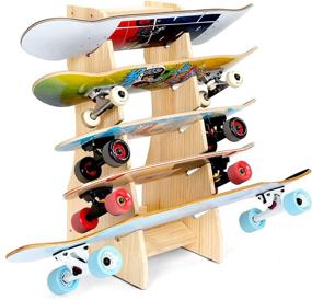 img 4 attached to 🛹 Skateboard Floor Rack: Storage and Organizer for Skateboards,Toolbox Included