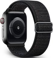 elastic nylon solo loop bands compatible with apple watch, adjustable 📱 braided breathable sport straps for iwatch series 6/5/4/3/2/1 se (multiple patents pending) logo