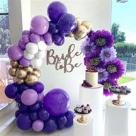 🎈 pateeha purple balloon garland kit 120 pack: stunning metallic gold, white, and gold confetti balloon arch for memorable wedding, engagement, baby shower, and birthday party decorations logo