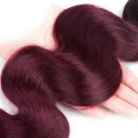 img 1 attached to Ombre Burgundy Bundles Roots Bundle