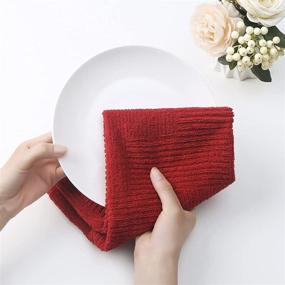img 2 attached to 🧽 Полотенца Anyi для кухни: поглощающие хлопковые полотенца для сушки посуды и уборки, комплект из 3 штук, размером 16x26 дюймов